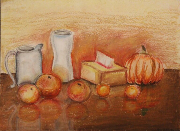 Harvest Hues: Pastel Still Life