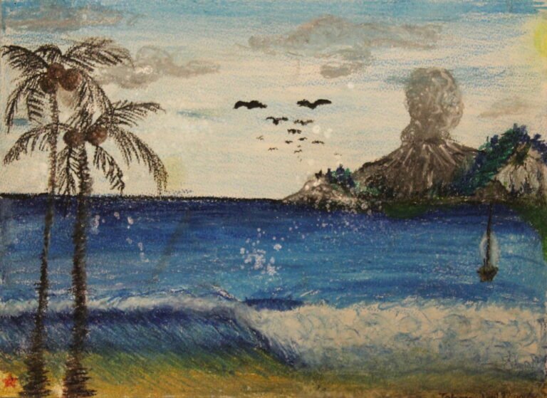 Serenity at Sea: A Pastel Seascape