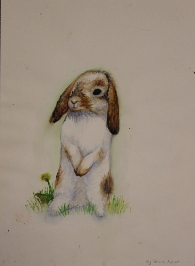 Meeting a Meadow Friend: Watercolor Bunny
