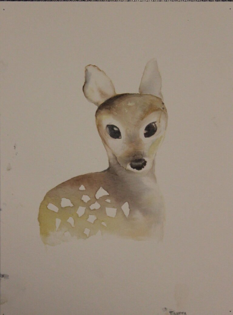 Essence of the Forest: Watercolor Fawn